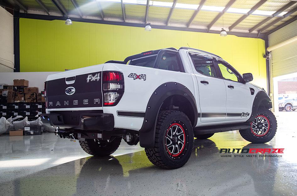 FORD RANGER RECOIL XD SATIN BLACK WITH RED RING